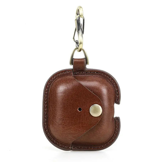 Luxury Leather AirPods4 Case with Clip - milkycases airpods case1