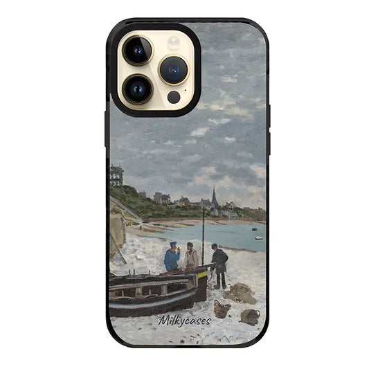 Monet's The Beach at Sainte-Adresse - Shoreline iPhone Case