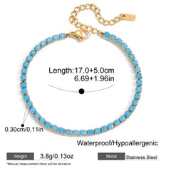 Aqua Glow Bracelet Stack