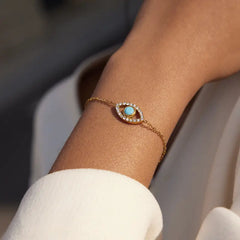 Aqua Glow Bracelet Stack