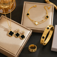 Black Clover Gold Jewelry Set / Milkyscoops