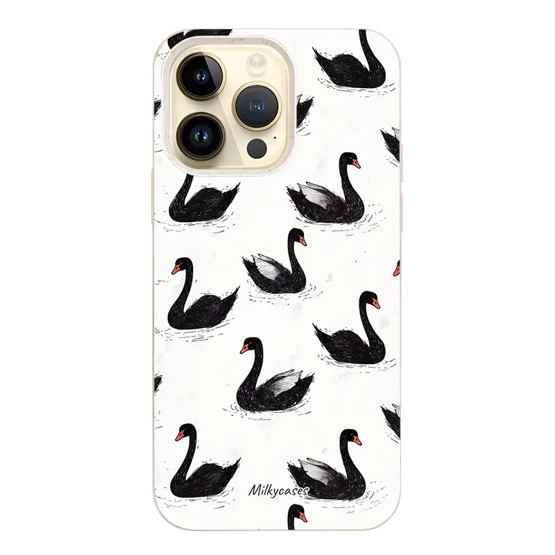 Black Swan iPhone Case - milkycases iphone case - compostable iphone case