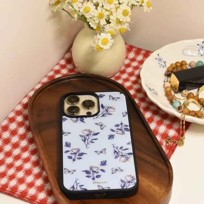 Blue Blossom iPhone Case - milkycases iphone case - elite iphone case