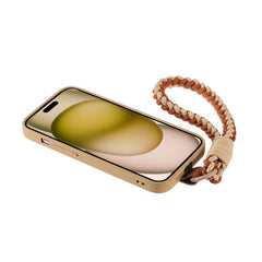 Brown Leather iPhone Case with Phone Grip & Wrist Strap