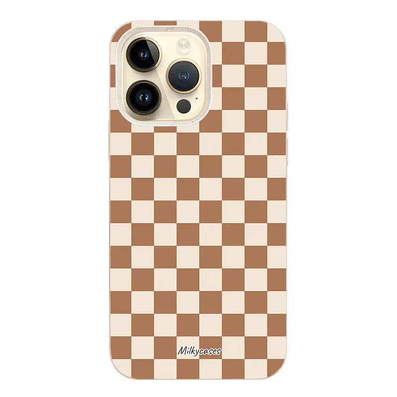 Brownstone Check iPhone Case - milkycases1 - compostable iphone case