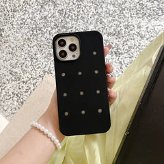 Bundle / Black Crocs iPhone Case & Power Sayings Hole Charms