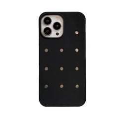 Bundle / Black Crocs iPhone Case & Power Sayings Hole Charms