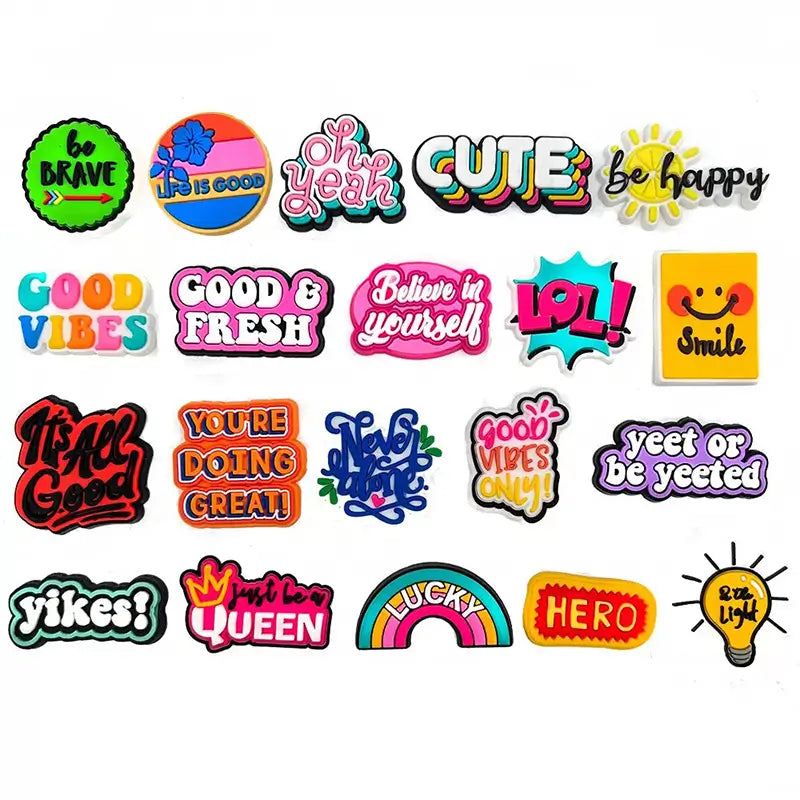 Bundle / Black Crocs iPhone Case & Power Sayings Hole Charms