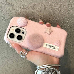 Button Plush Fabric iPhone Case