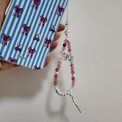 Candy Ribbon Phone Charm  Handmade Phone Strap - milkycases - beaded phone charm