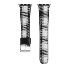 Checkered Pattern Fabric Apple Watch Bands