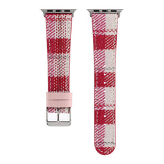 Checkered Pattern Fabric Apple Watch Bands