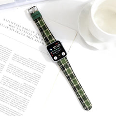 Checkered Pattern Fabric Apple Watch Bands