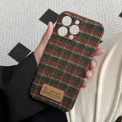 Checkered Pattern Fabric iPhone Case