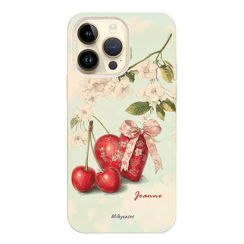 Cherry Heart Personalized iPhone Case - custom iphone case - milkycases iphone case 1