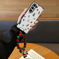 Christmas Cartoon Decoration Leather Galaxy Zfold Samsung Phone Case