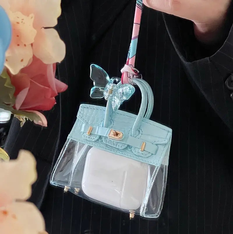 Clear Mini Birkin Bag AirPods Case - milkycases