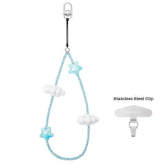Cloud Pop Beaded Phone Charm | Beaded Phone Strap