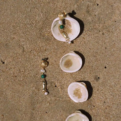 Coastal Spiral Fish Drop Earrings
