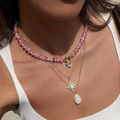 Color Story Gem Beaded Necklace