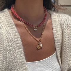 Color Story Gem Beaded Necklace