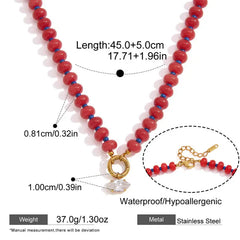 Color Story Gem Beaded Necklace