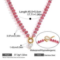 Color Story Gem Beaded Necklace