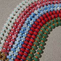 Color Story Gem Beaded Necklace