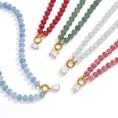 Color Story Gem Beaded Necklace