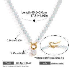 Color Story Gem Beaded Necklace