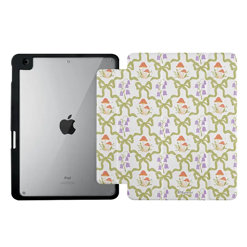 Coquette Wonderland iPad Case - milkycases ipad case - mushroom bows ribbon - custom ipad case