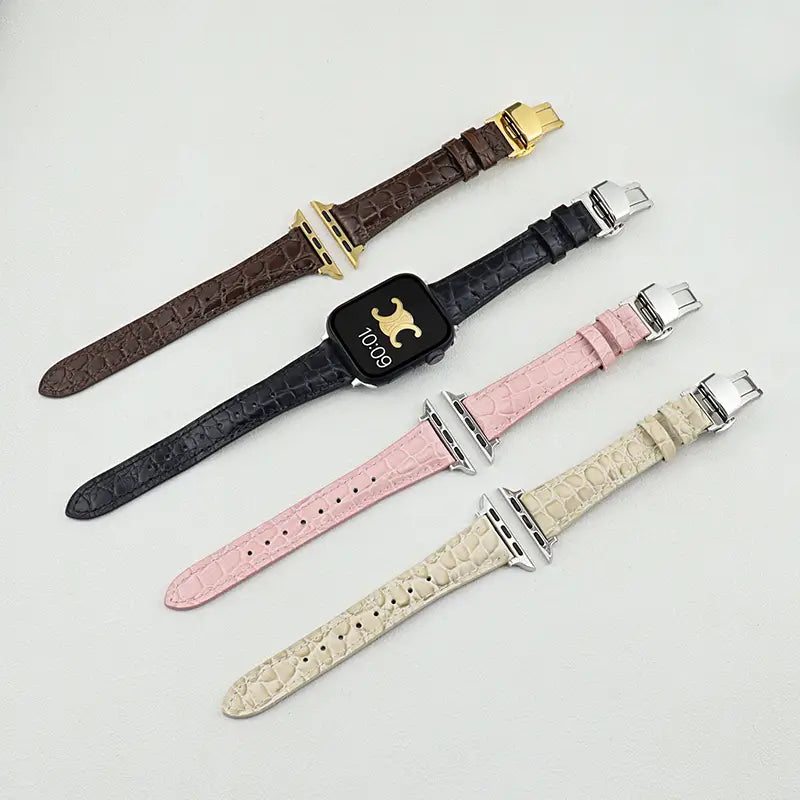 Crocodile Embossed Eco-Leather  Apple Watch Bands - milkycases