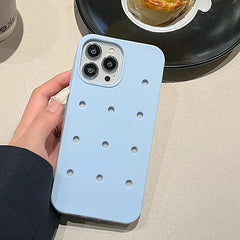 Crocs iPhone Case Baby Blue | Phone case with holes for charms