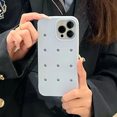 Crocs iPhone Case Baby Blue | Phone case with holes for charms