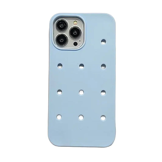 Crocs iPhone Case Baby Blue | Phone case with holes for charms