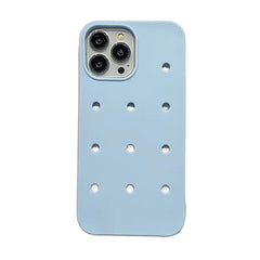 Crocs iPhone Case Baby Blue | Phone case with holes for charms