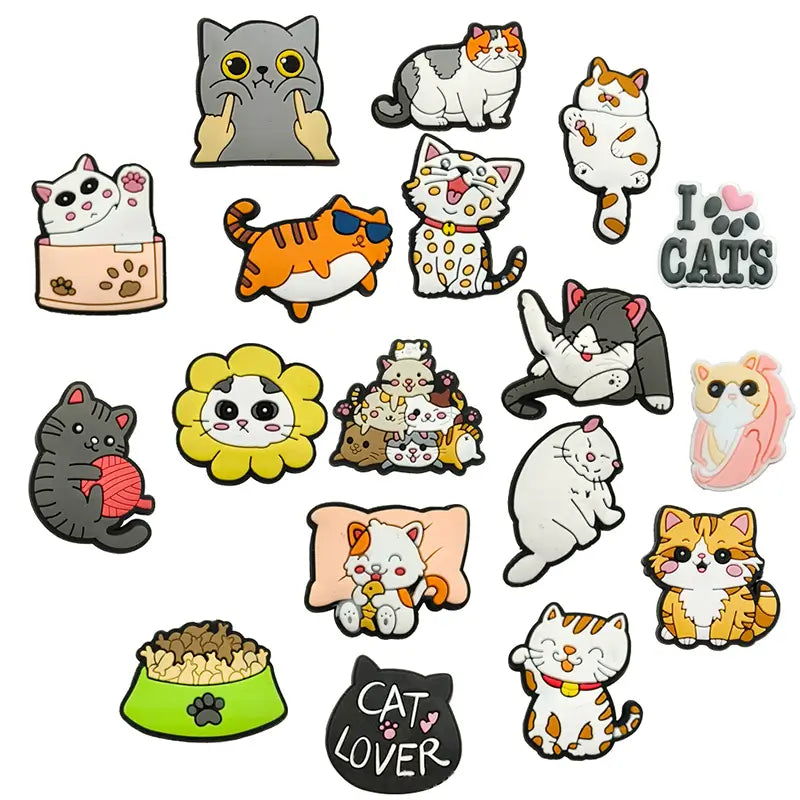 Cute Kitten Hole Charms for Crocs iPhone Case