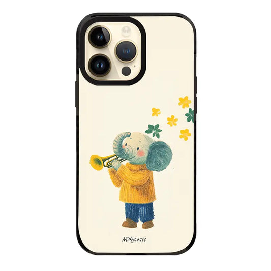 Elephant Melody iPhone Case - milkycases iphone case - wild grassland - elite iphone case