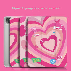 Fancy Pink Heart iPad Case