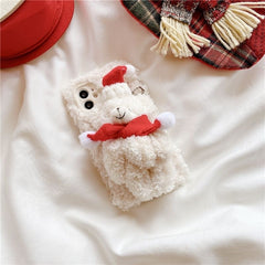 Fluffy Christmas Bear iPhone Case