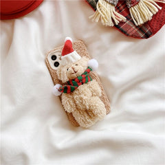 Fluffy Christmas Bear iPhone Case