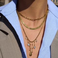 Golden Dewfall Pendant Necklace