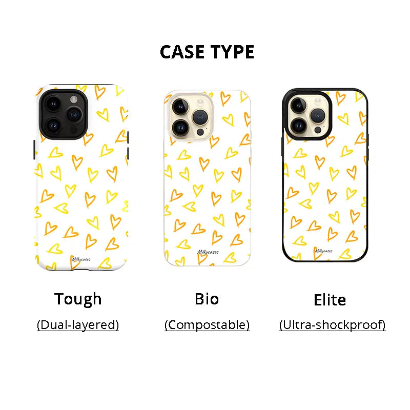 Golden Heart iPhone Case - milkycases iphone case- 1 case type