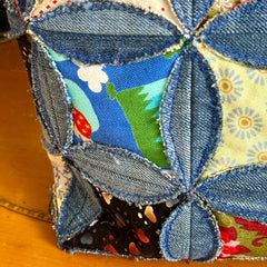 Handmade Denim Canvas Patchwork Tote