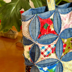 Handmade Denim Canvas Patchwork Tote