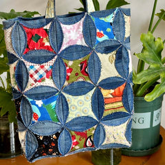 Handmade Denim Canvas Patchwork Tote