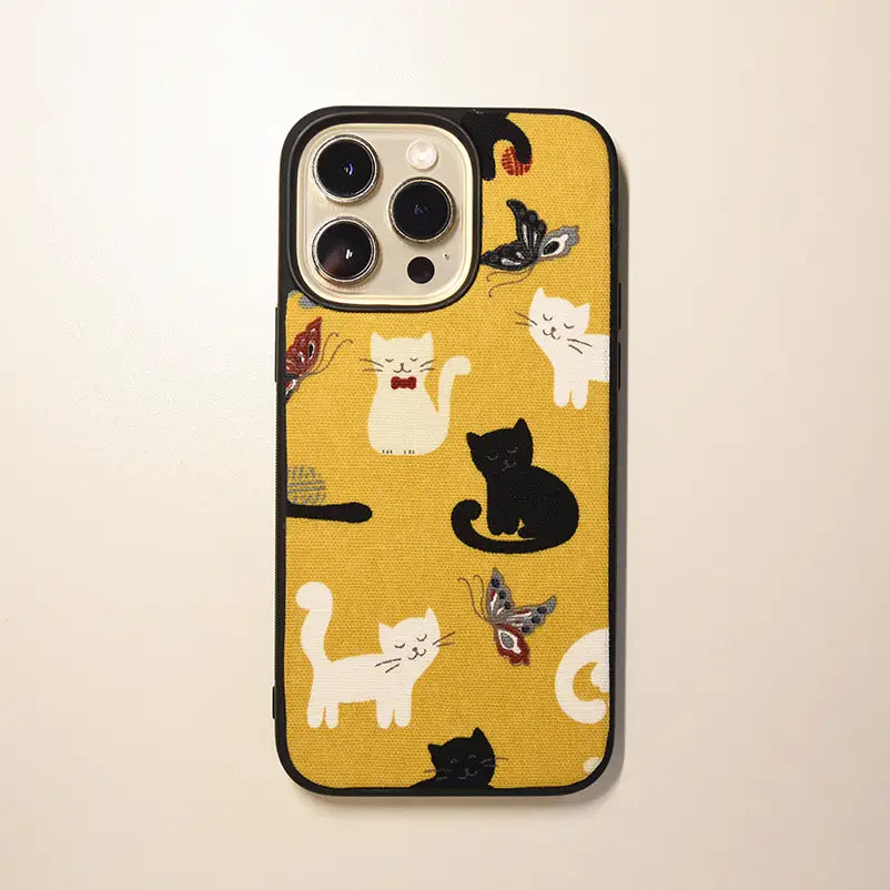 Handmade Feline Meadow iPhone Case - milkycases iphone case - limited handmade1