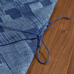 Handmade Japanese Sashiko-Style Denim iPad Sleeve | Custom Size Available