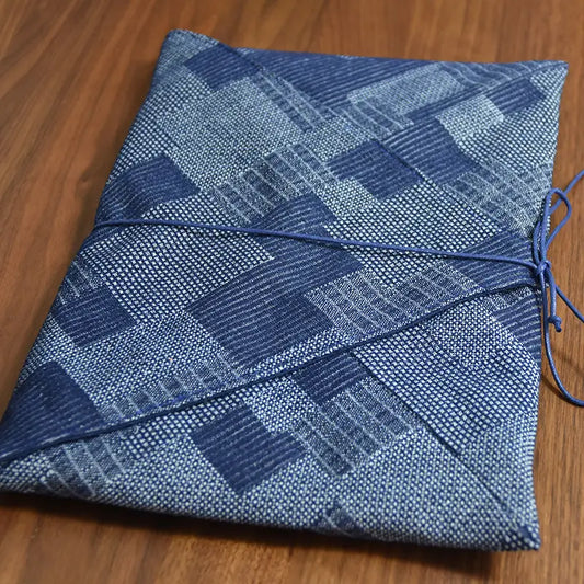 Handmade Japanese Sashiko-Style Denim iPad Sleeve | Custom Size Available