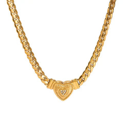Heart Clasp Chain Necklace
